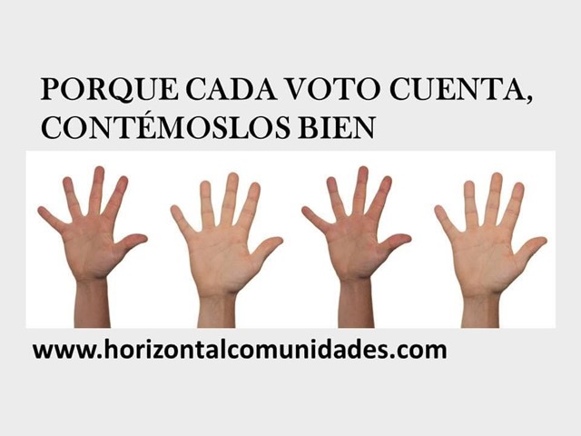 Por que cada voto cuenta, contémoslos bien